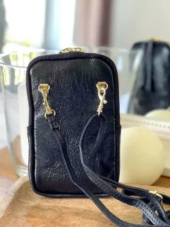 Sac Portable En Cuir Noir Kira