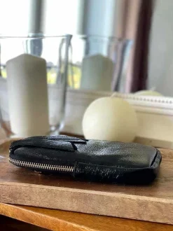 Sac Portable En Cuir Noir Kira